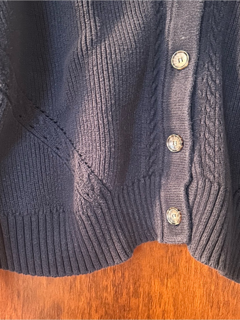 Marine Layer Navy / Black Button Cardigan - Picture 4 of 8